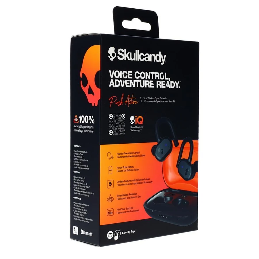 Skullcandy S2BPWP740 Earbud Bluetooth Earphones - Black/Orange