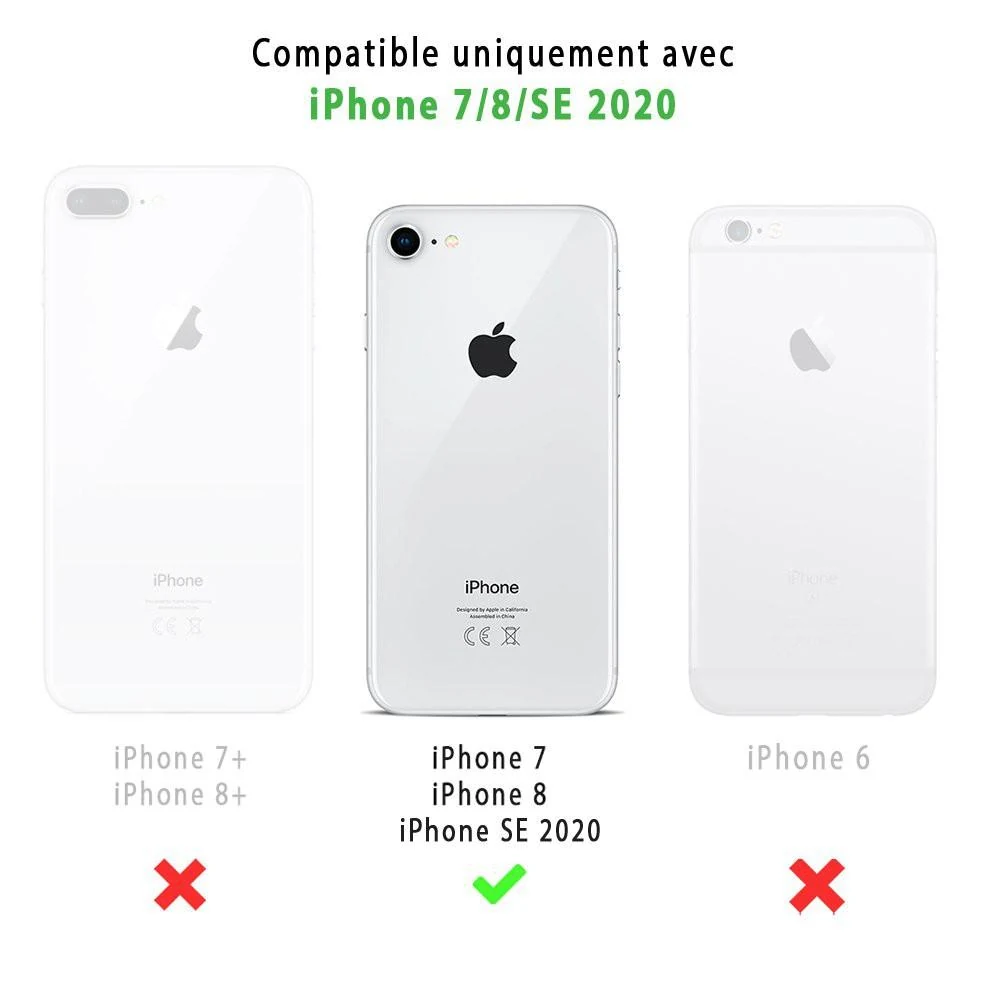 RefurbLane Case iPhone 7/8/SE 2020/2022 and protective screen - 100% Biodegradable - Black Wave · Black Wave · Image 3