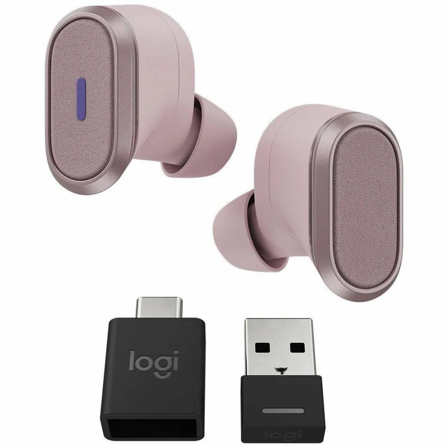 Logitech Zone True Wireless Earbuds Earbud Noise-Cancelling Bluetooth Earphones - Pink