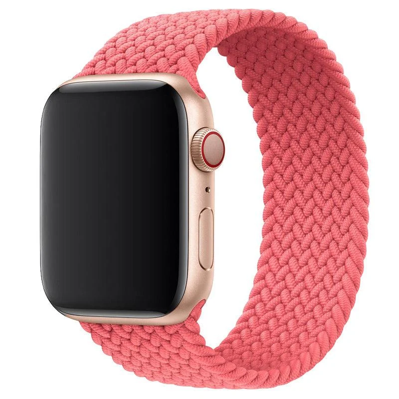 Apple Watch Braided Solo Loop 45mm - Guava - Size 12