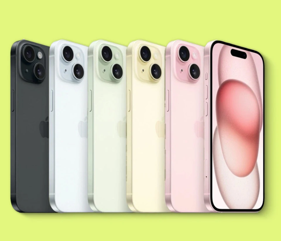 The iPhone 15 lineup is available in nine different colors. 