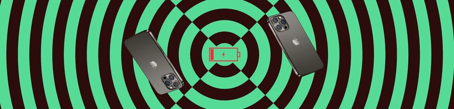 RefurbLane image displaying iPhones with a low battery icon