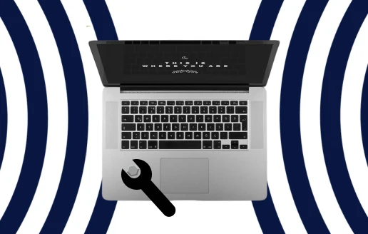 Laptop being repaired