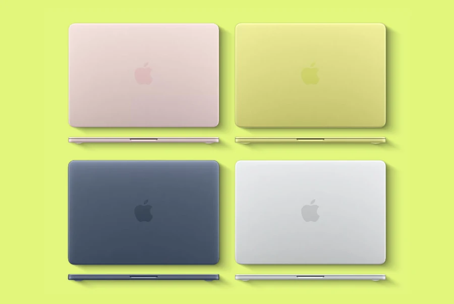 MacBook Neo colors compared.