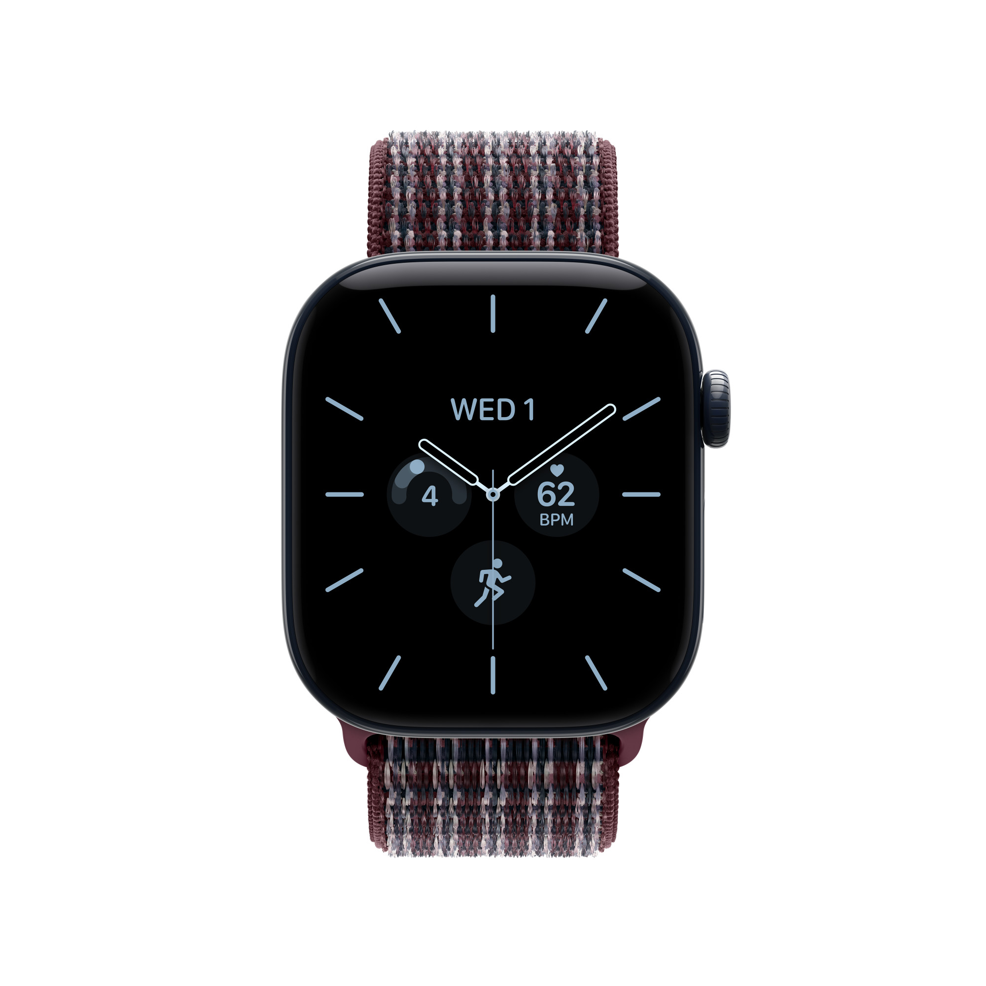 Apple 42mm Sport Loop · Burgundy Plaid · Image 3