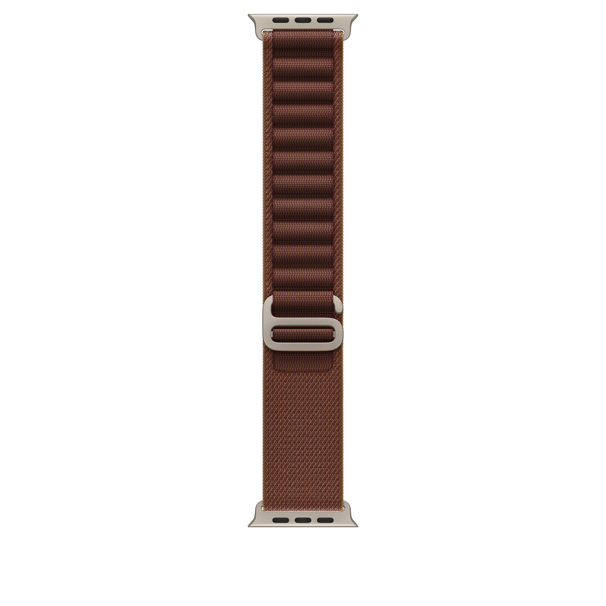 49mm Burgundy Alpine Loop - Medium - Natural Titanium Finish