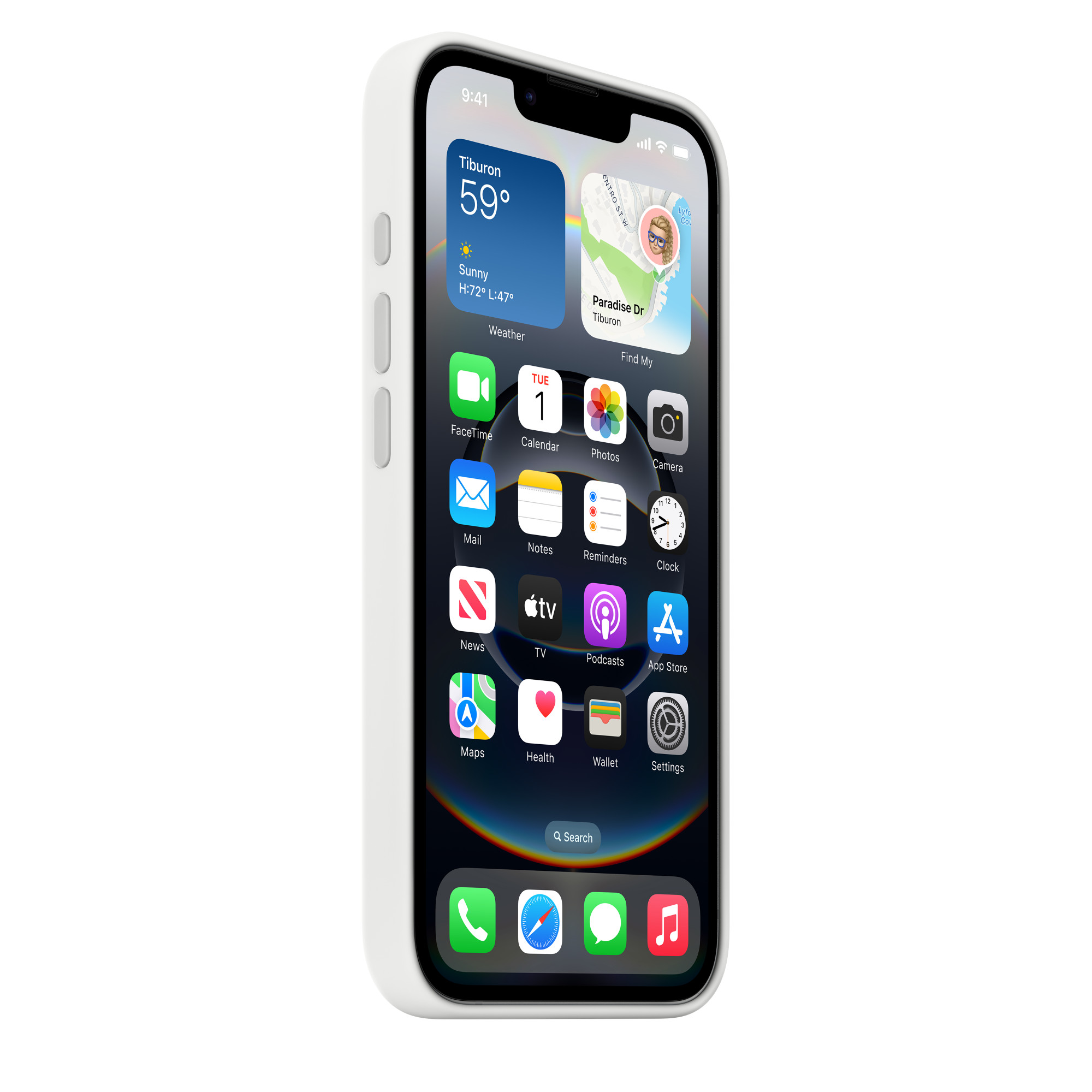 iPhone 16e Silicone Case – White