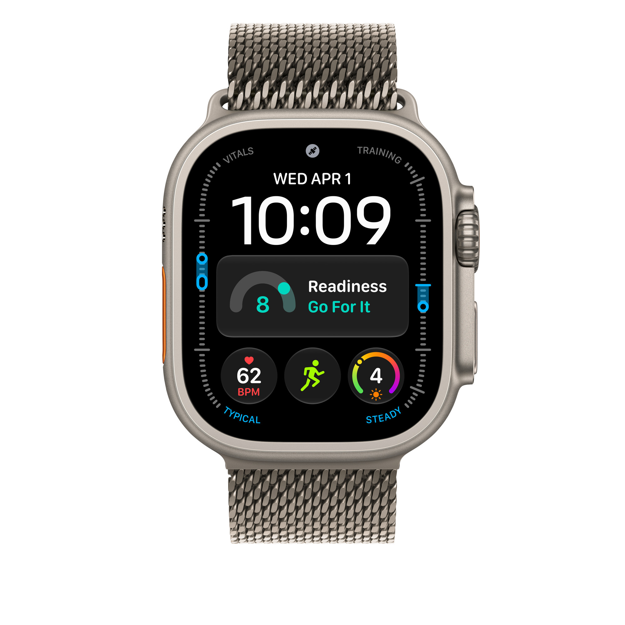 49mm Natural Titanium Milanese Loop - Small