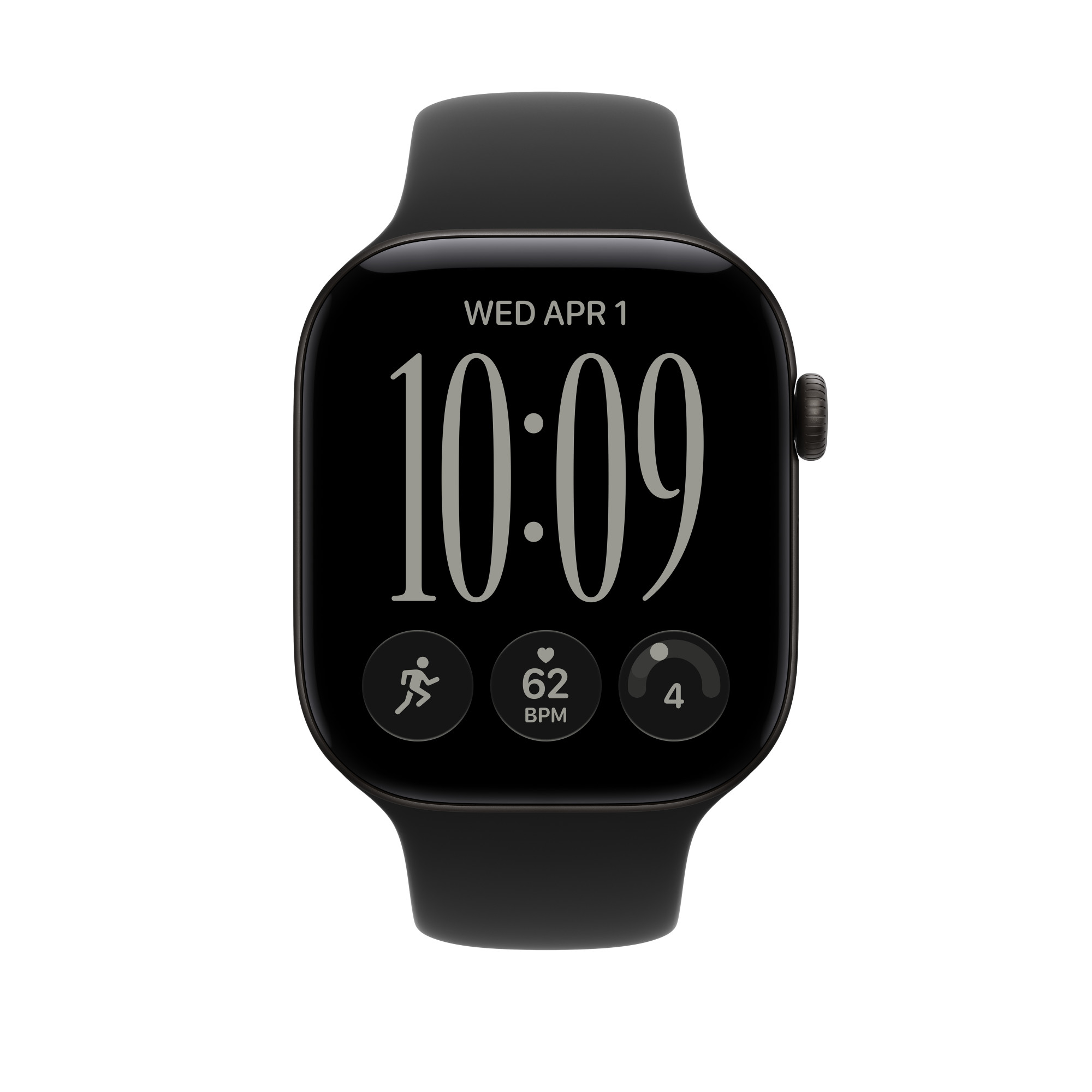 Apple 46mm Sport Band · Black · Image 3