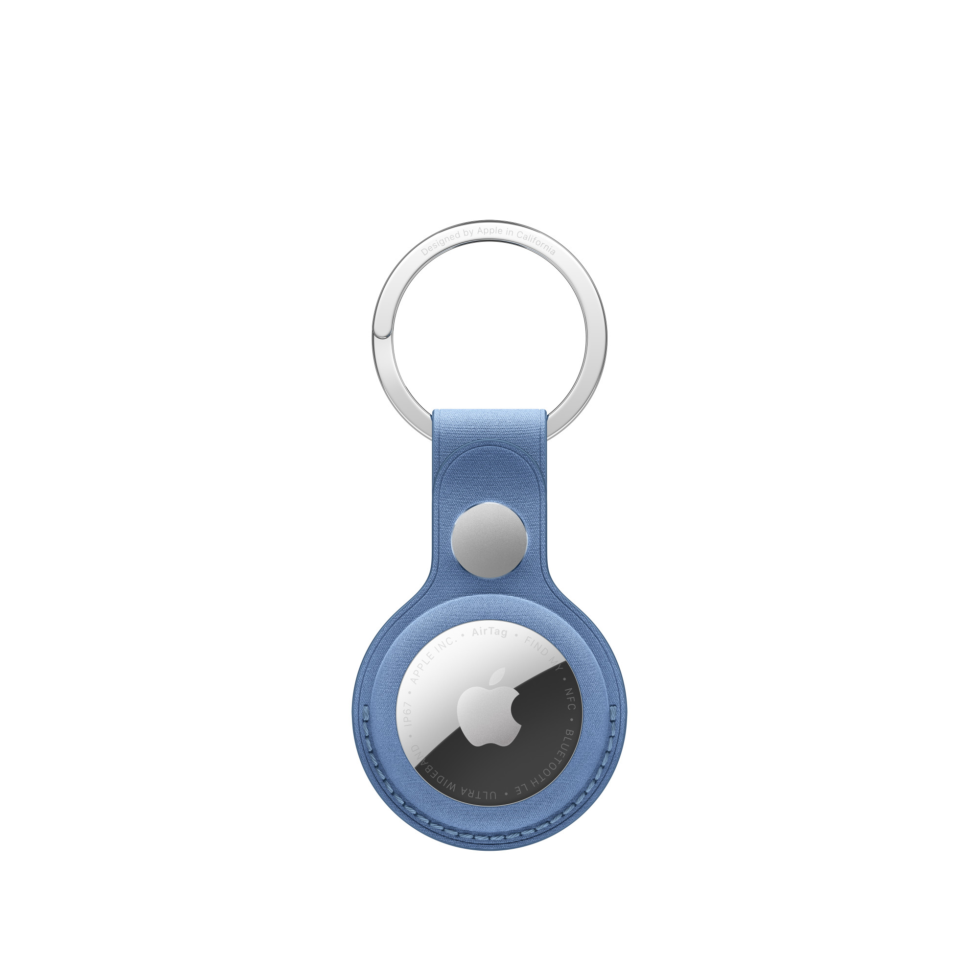 AirTag FineWoven Key Ring – Wildflower Blue