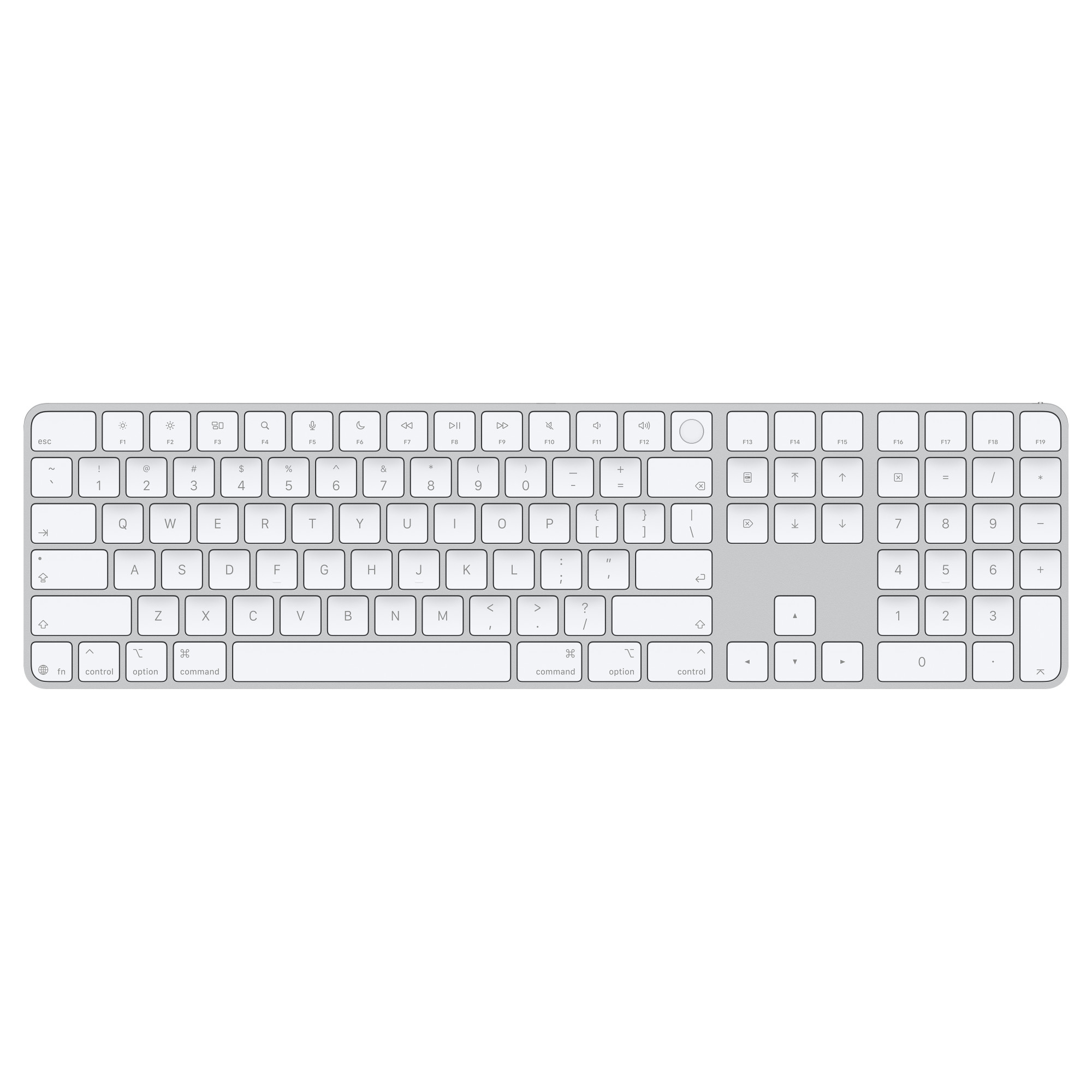 Magic Keyboard with Touch ID and Numeric Keypad for Mac models with Apple silicon (USB–C) - US English - White Keys