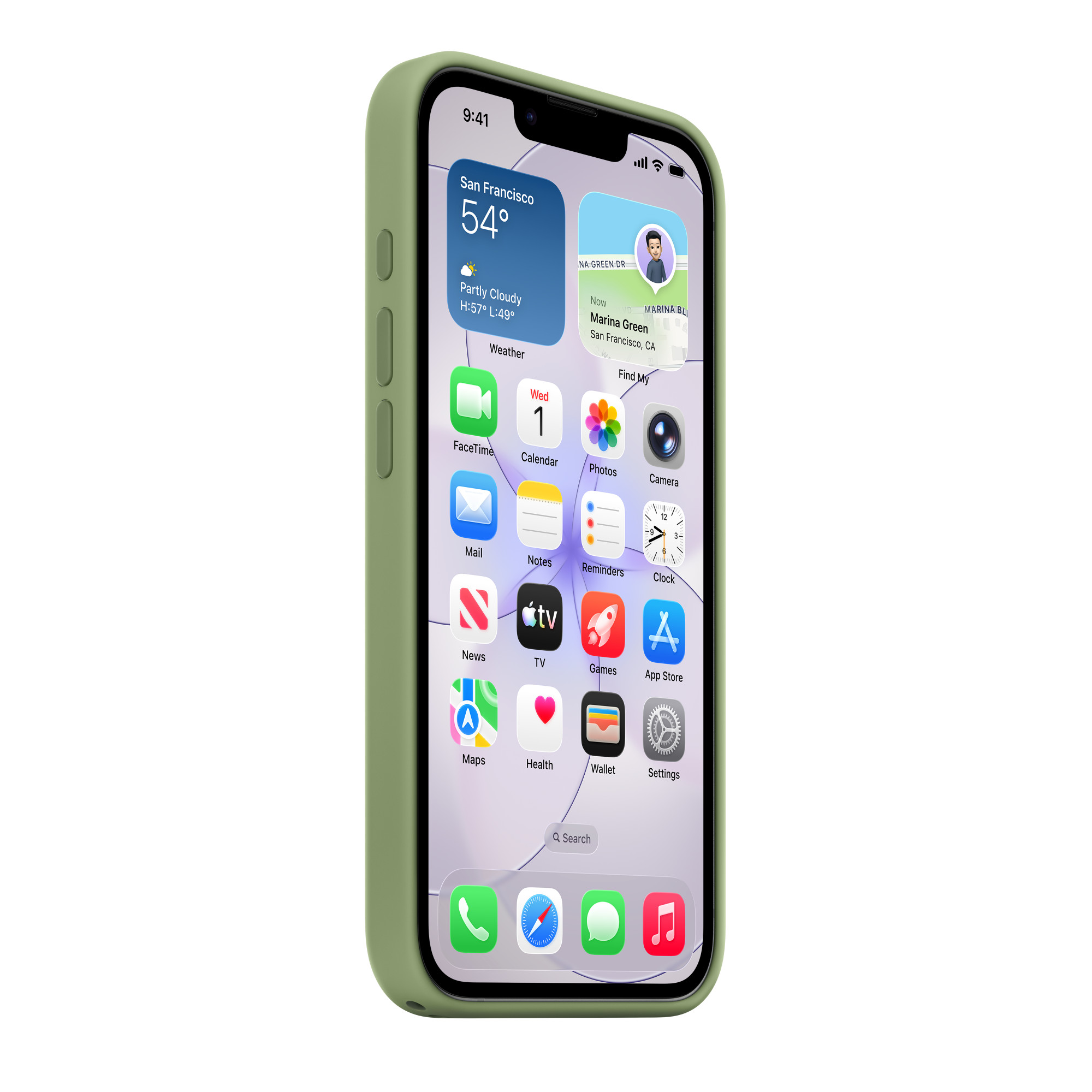 iPhone 17e Silicone Case with MagSafe – Light Moss