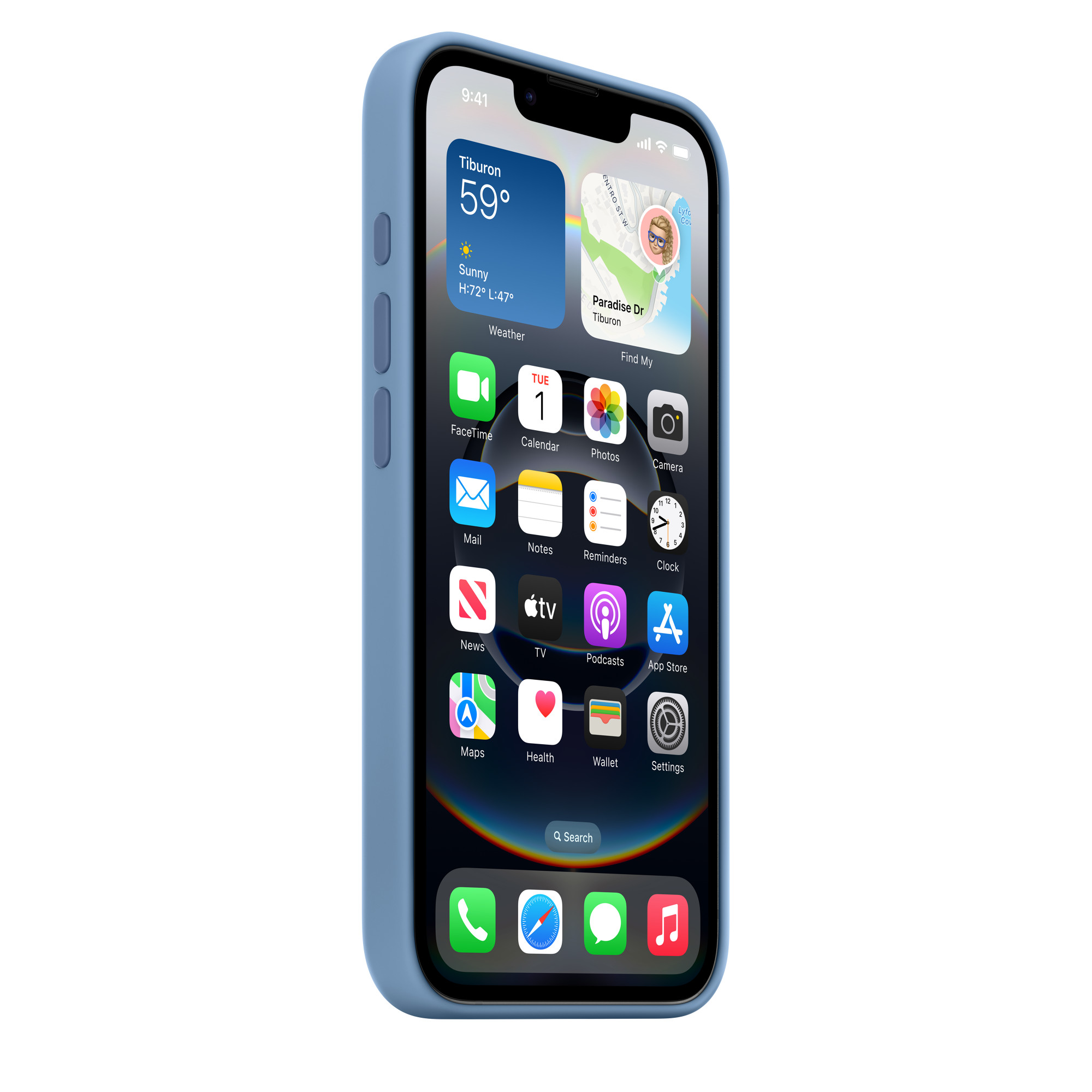 iPhone 16e Silicone Case – Winter Blue