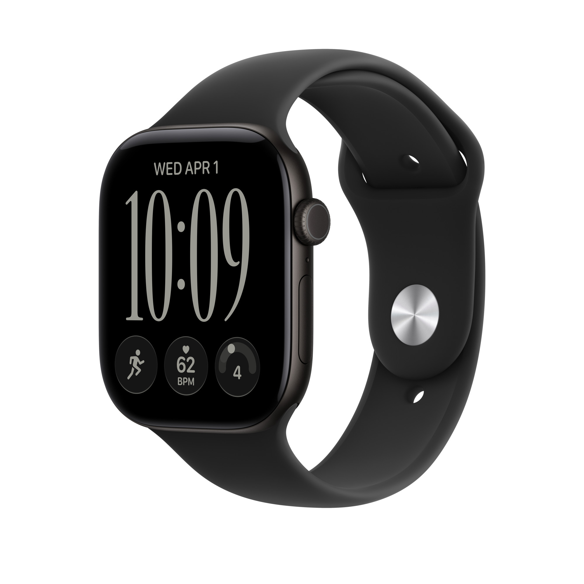 Apple 46mm Sport Band · Black · Image 2