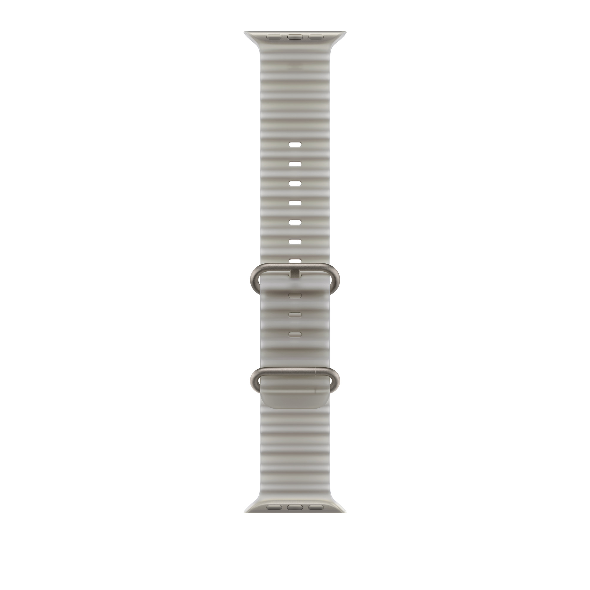 49mm Translucent Gray Ocean Band - Natural Titanium Finish