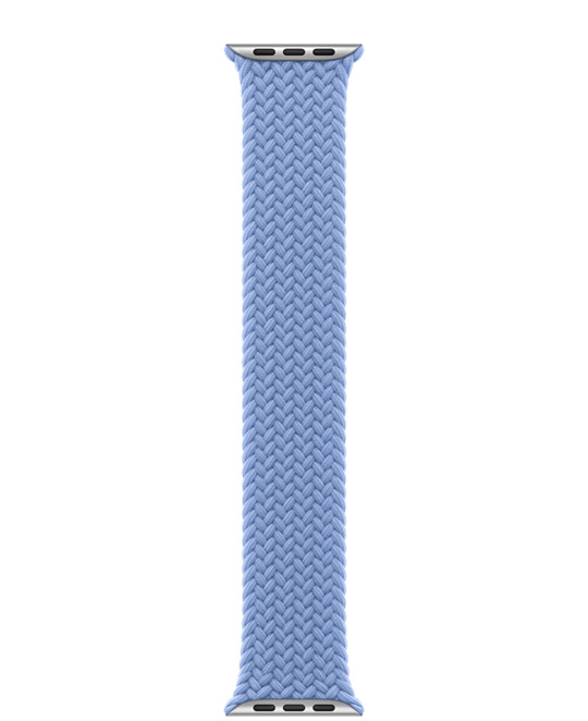 46mm Wildflower Blue Braided Solo Loop - Size 6