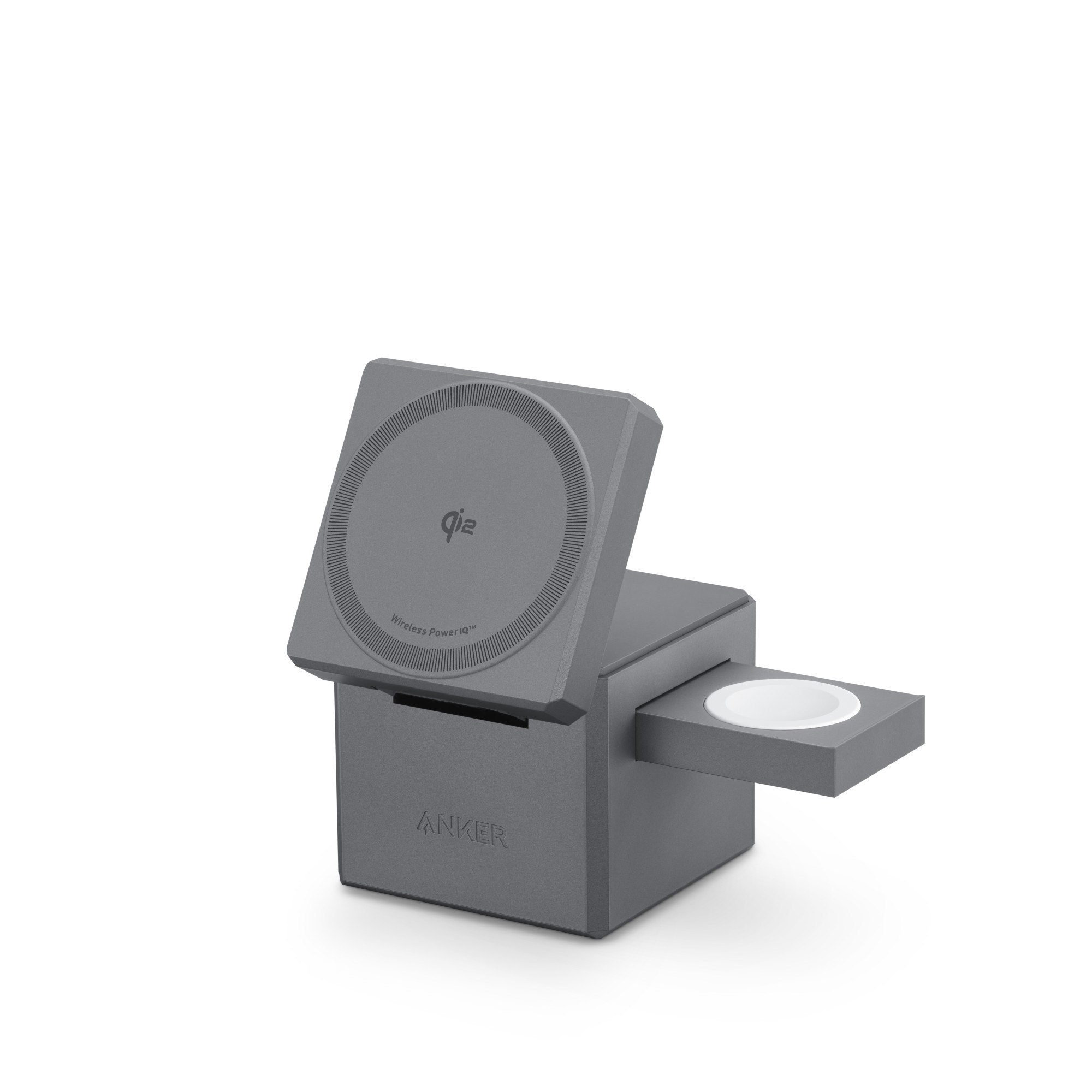 Anker 3-in-1 Cube with Qi2 – Gray