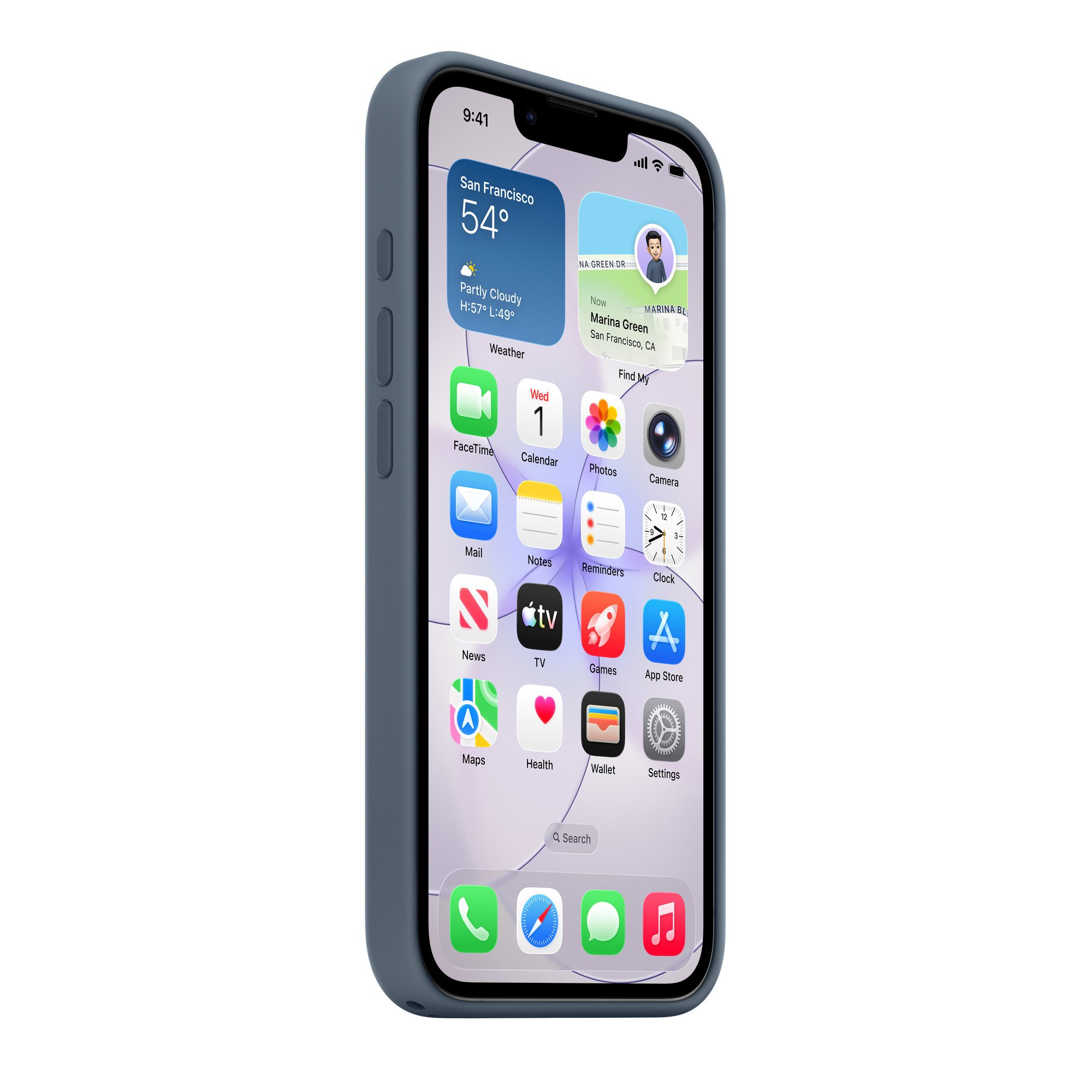 iPhone 17e Silicone Case with MagSafe – Anchor Blue