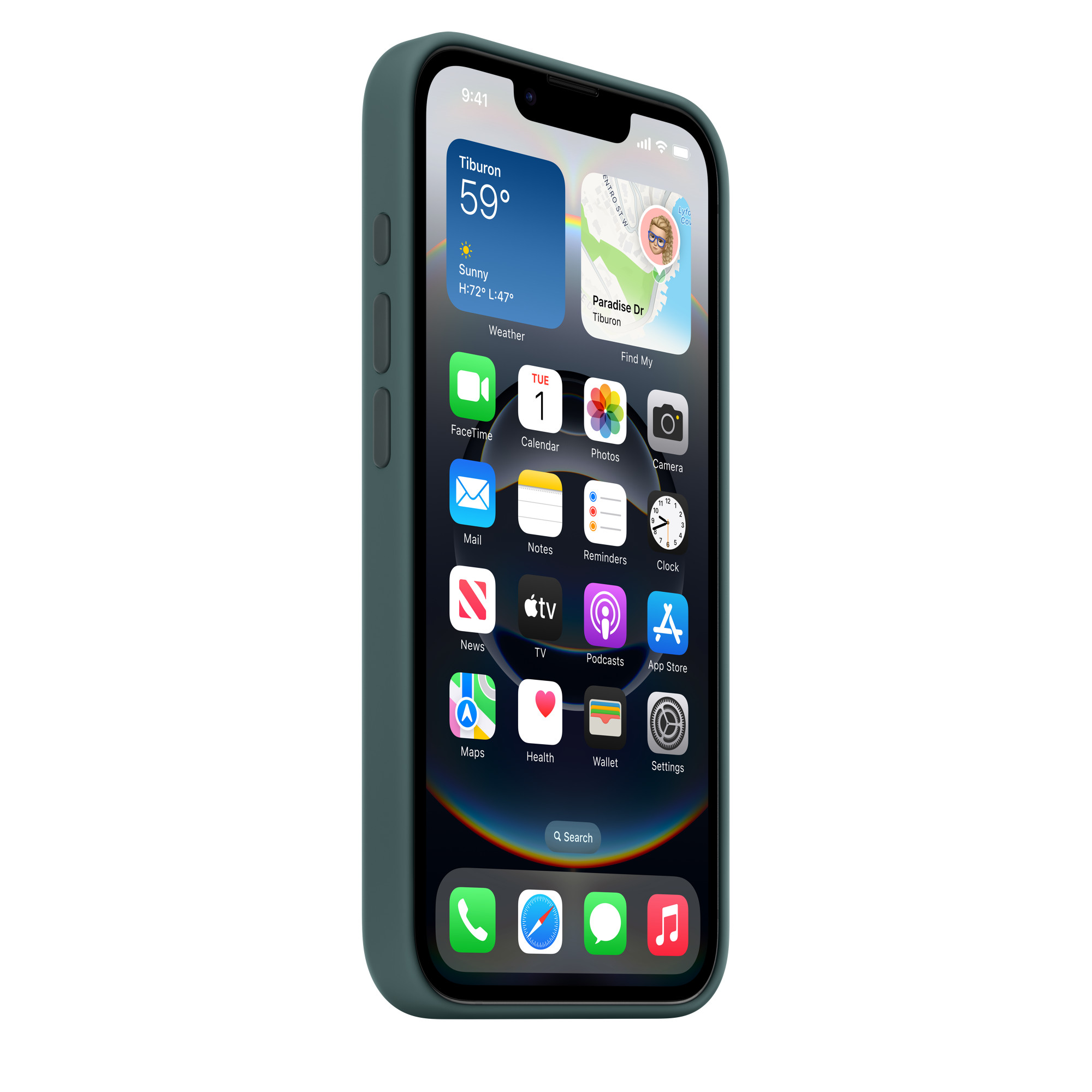 iPhone 16e Silicone Case – Lake Green