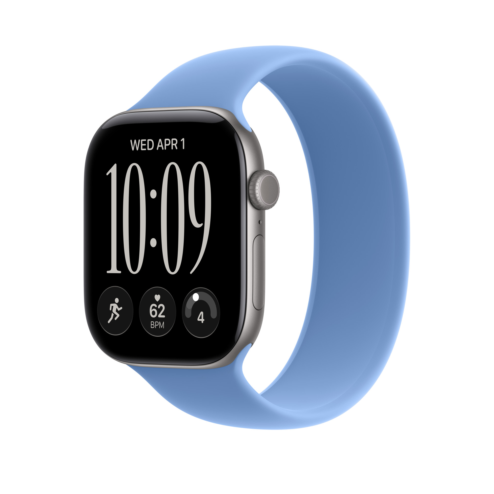 46mm Wildflower Blue Solo Loop - Size 7