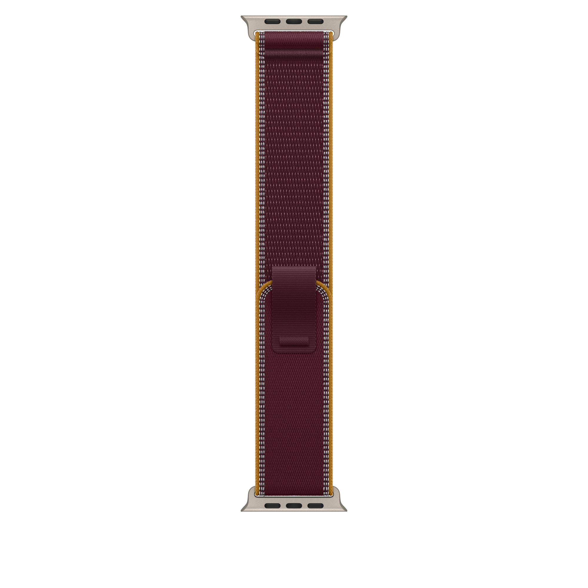 49mm Burgundy Trail Loop - M/L - Natural Titanium Finish