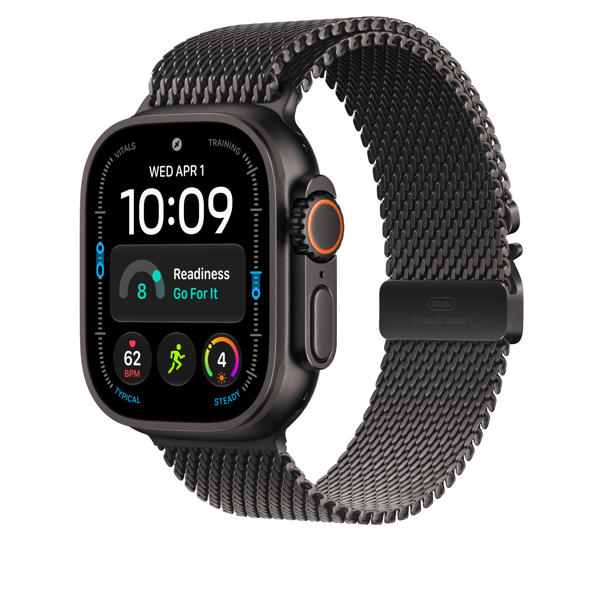 49mm Black Titanium Milanese Loop - Small