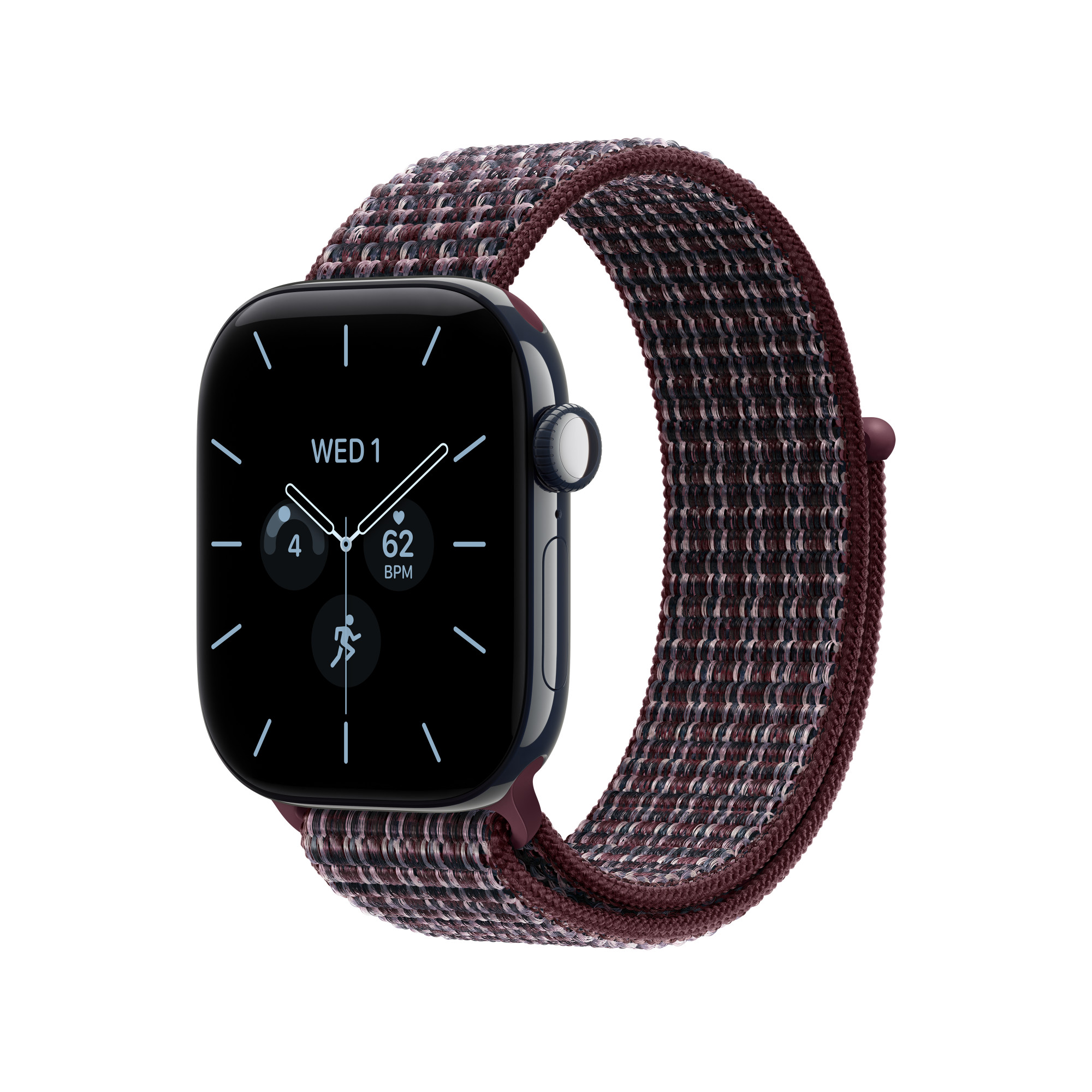 Apple 42mm Sport Loop · Burgundy Plaid · Image 2
