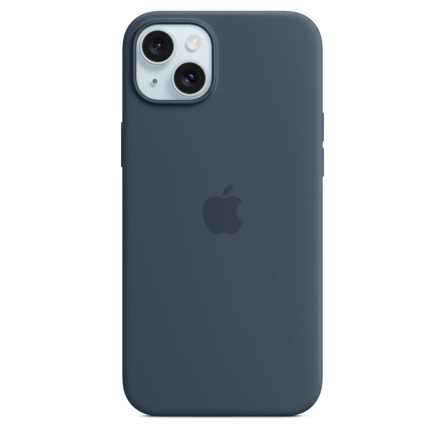 iPhone 15 Plus Silicone Case with MagSafe – Storm Blue