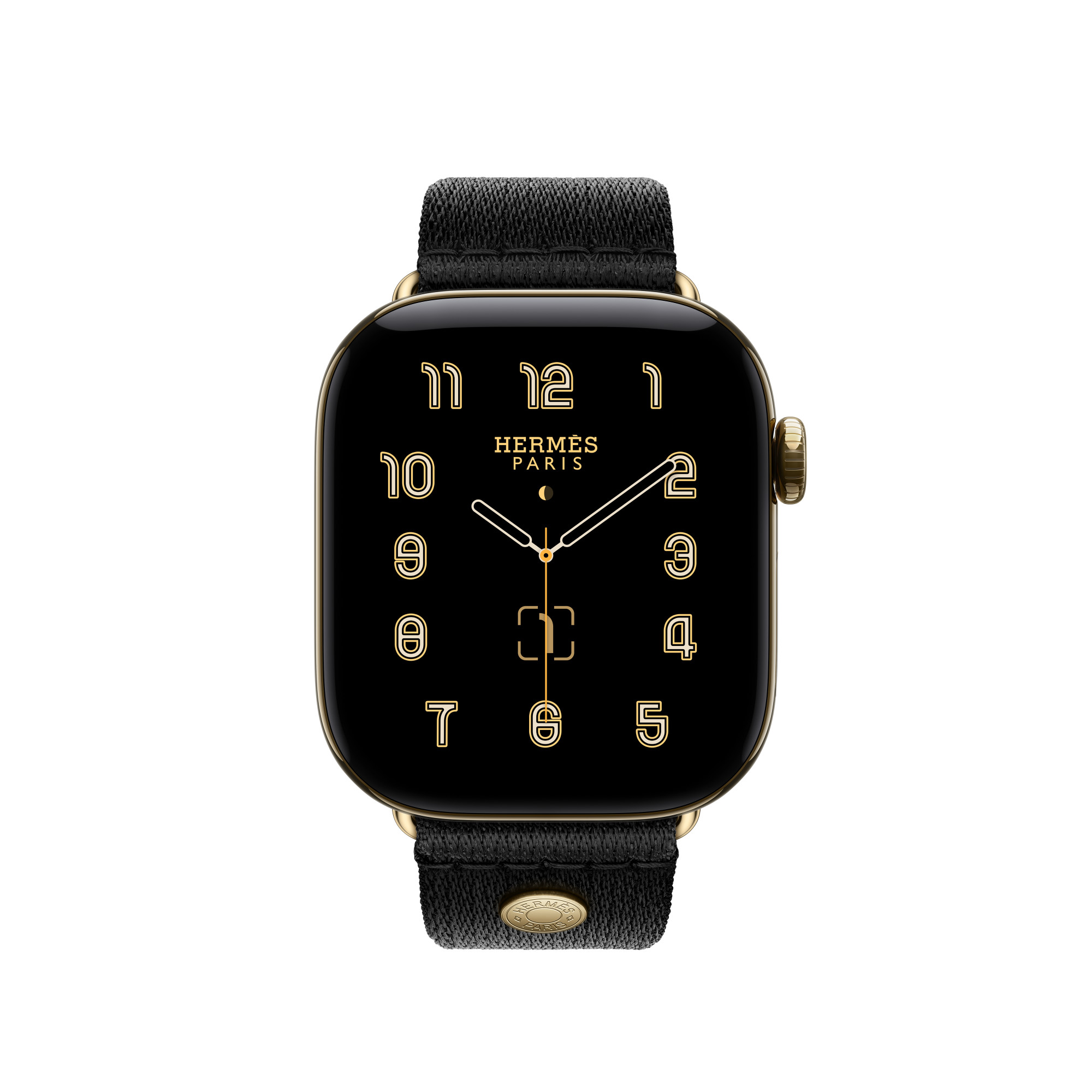 Apple Watch Hermès 42mm Satin Clou de Selle · Noir · Image 3