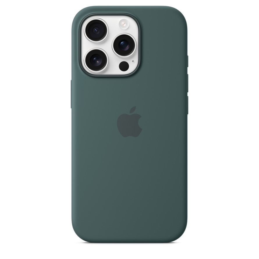 iPhone 16 Pro Silicone Case with MagSafe – Lake Green