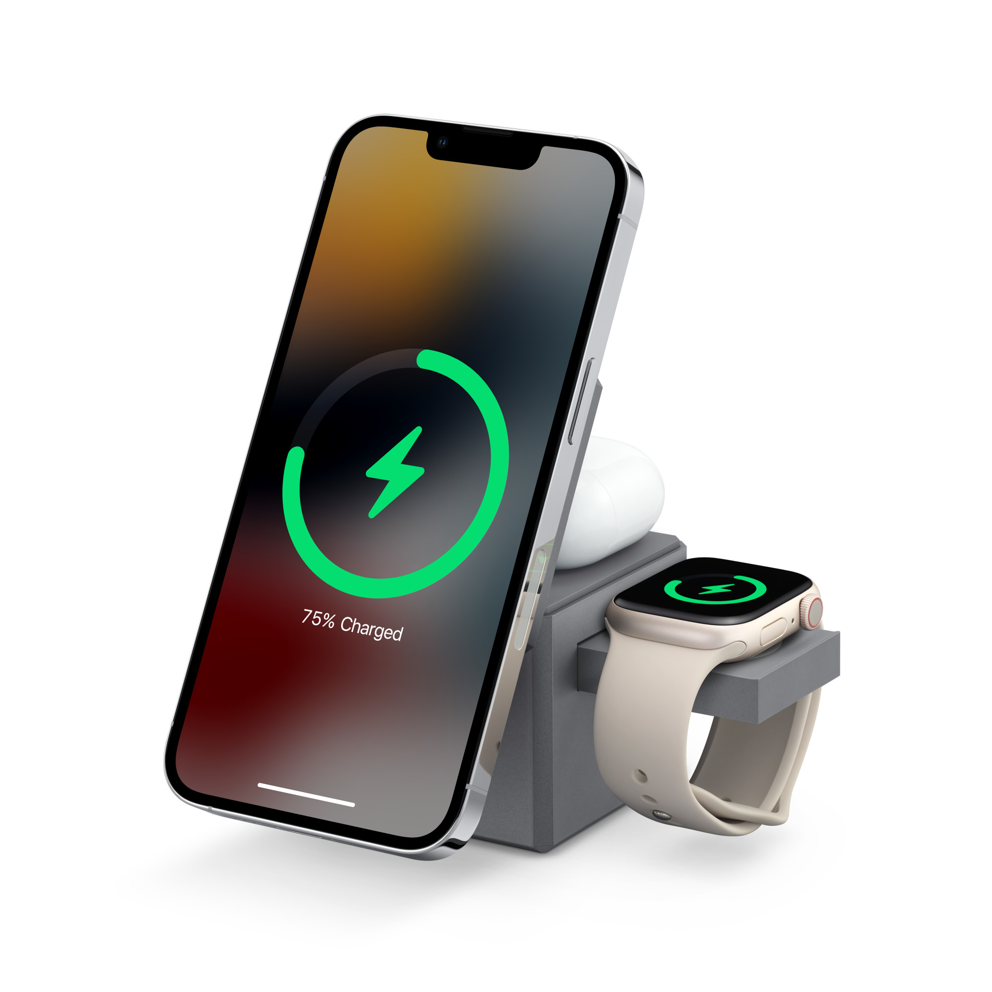 Anker 3-in-1 Cube with Qi2 – Gray
