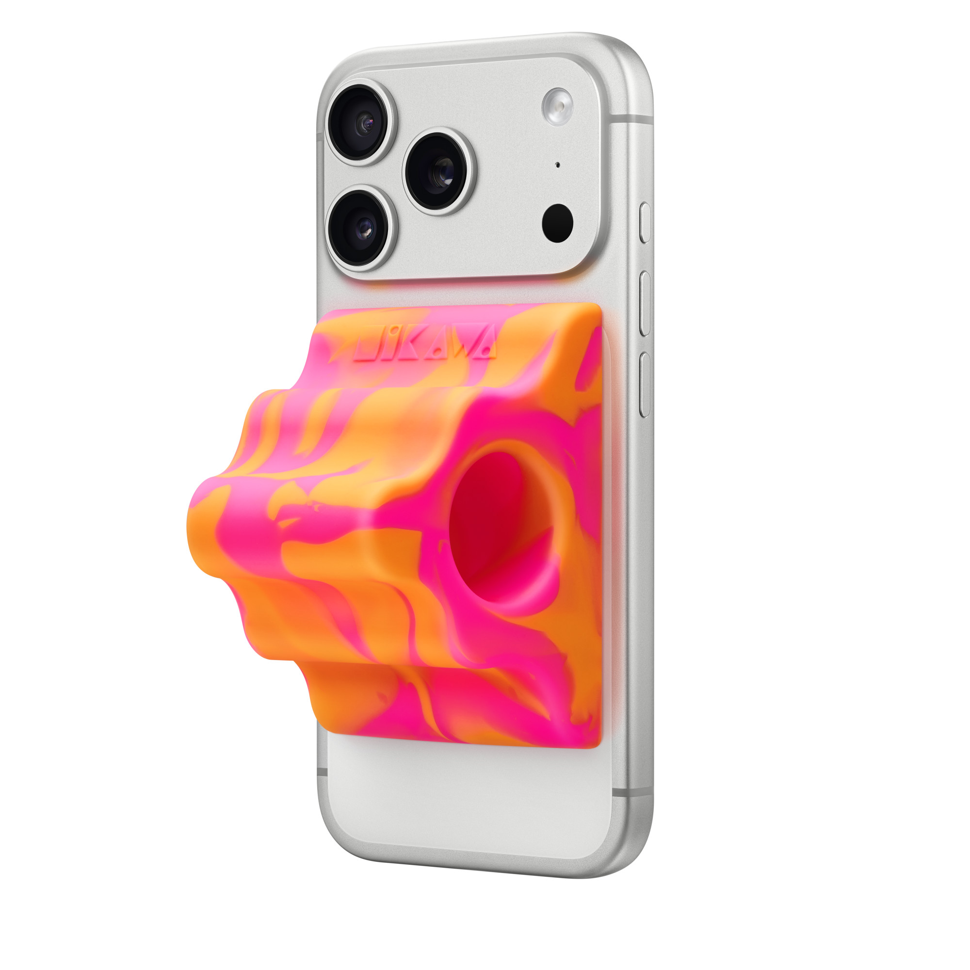 Hikawa Grip & Stand for iPhone (MagSafe Compatible) - Orange Swirl