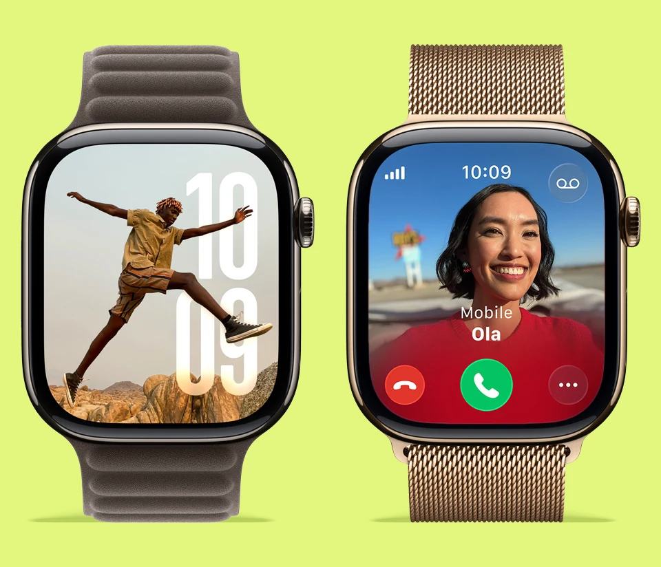 The Apple Watch 11 and Apple Watch 10 side by side.