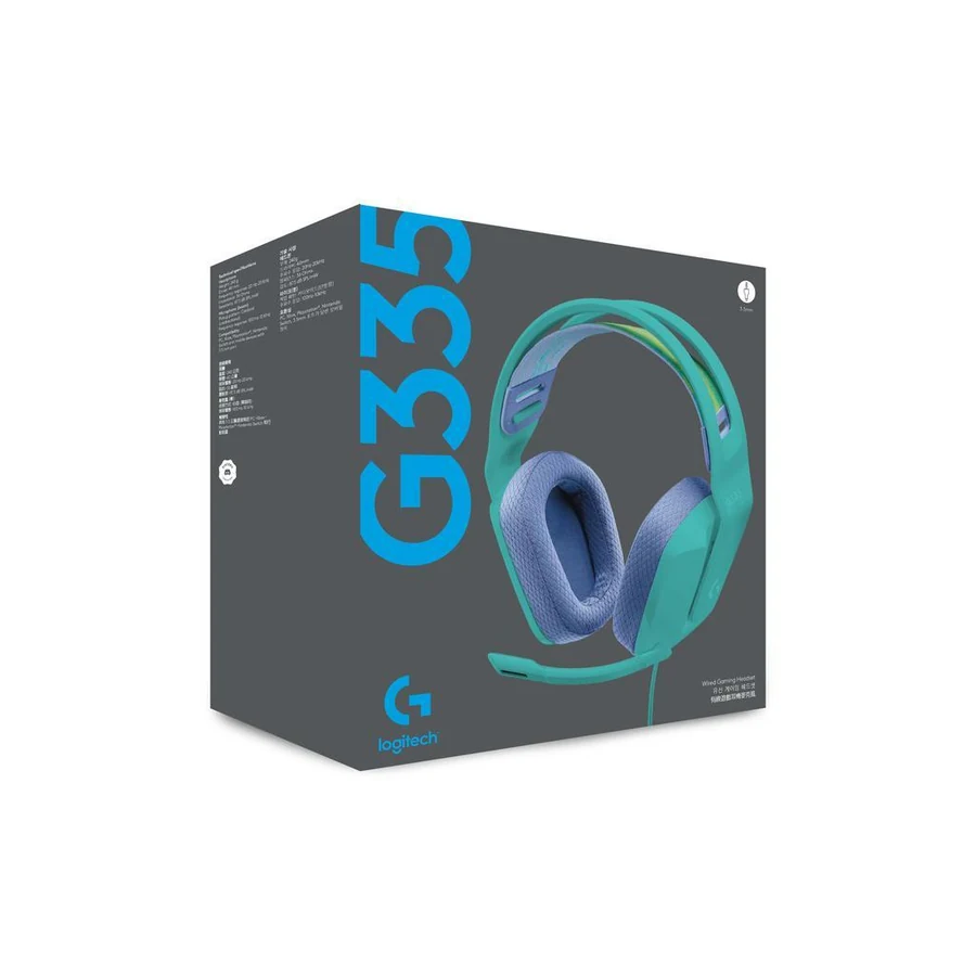 Logitech G335 Noise cancelling Gaming Headphone with microphone - Green