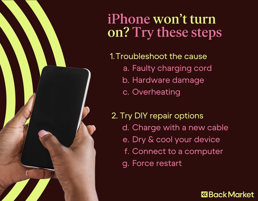 Quick steps to try for when your iPhone won't turn on.
