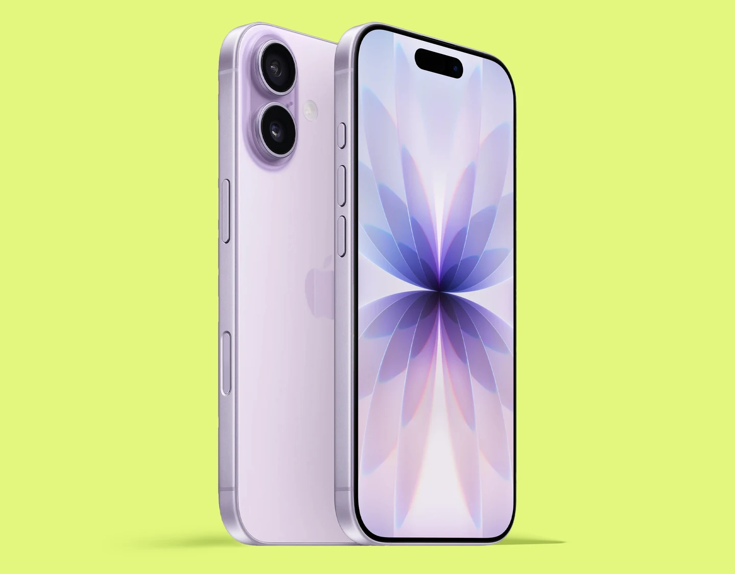 An image of the iPhone 17 in Lavender.